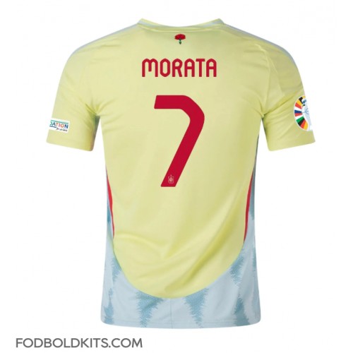 Spanien Alvaro Morata #7 Udebanetrøje EM 2024 Kortærmet